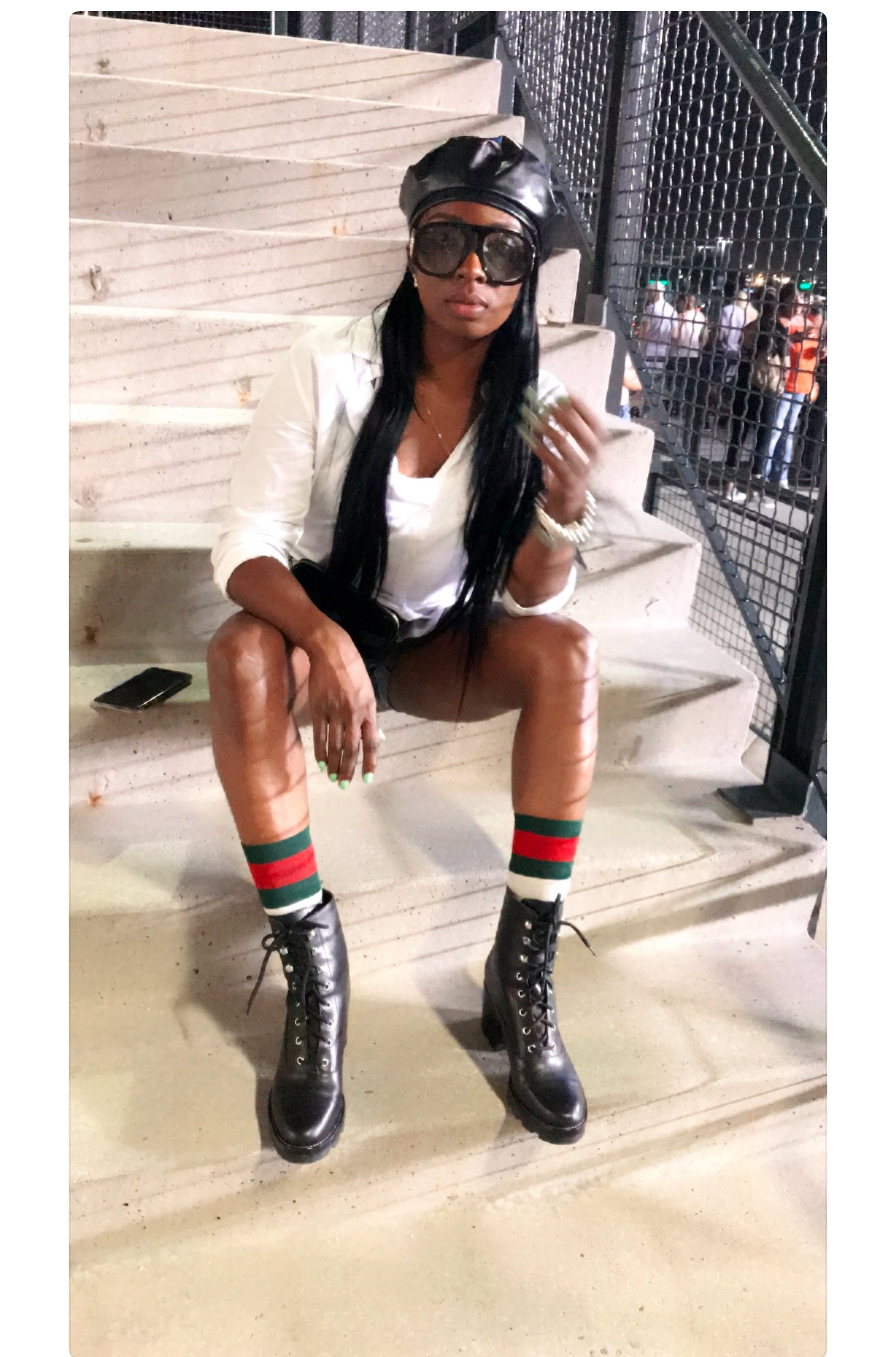 Marc Fisher Black lace up bootie