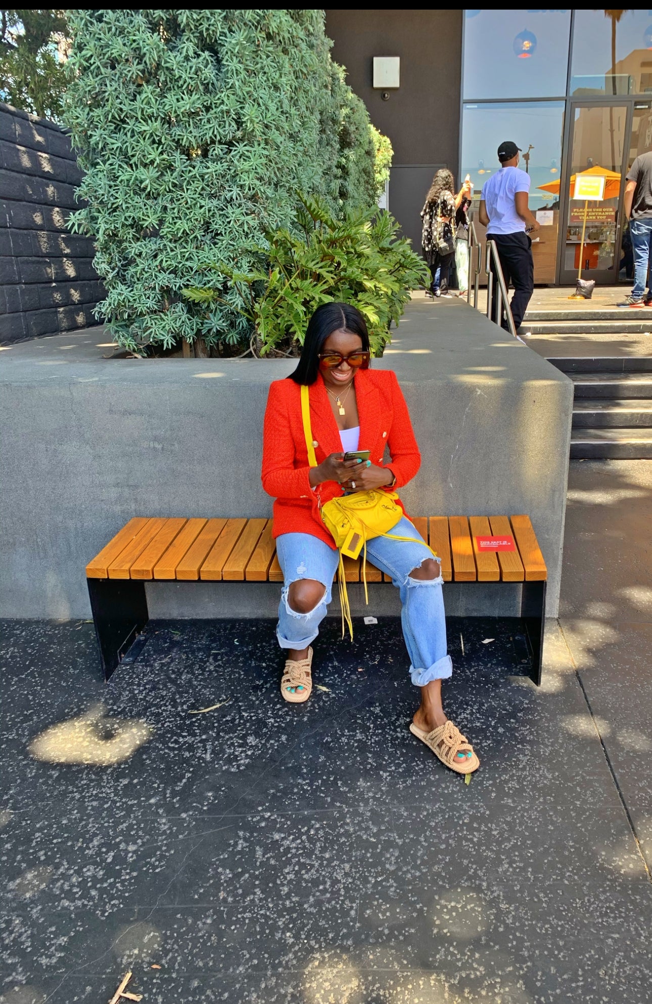 Red Tweed Zara Blazer