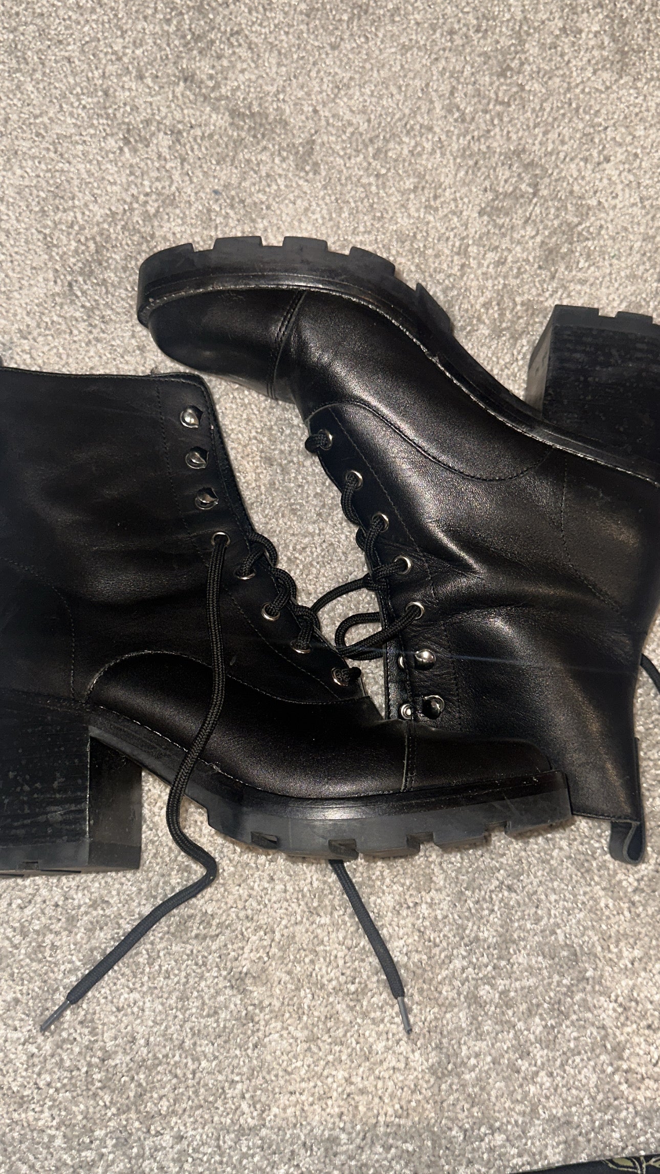 Marc Fisher Black lace up bootie