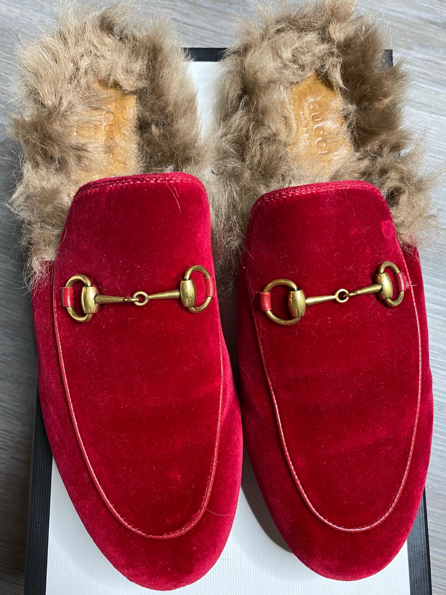 Gucci Velvet Slippers