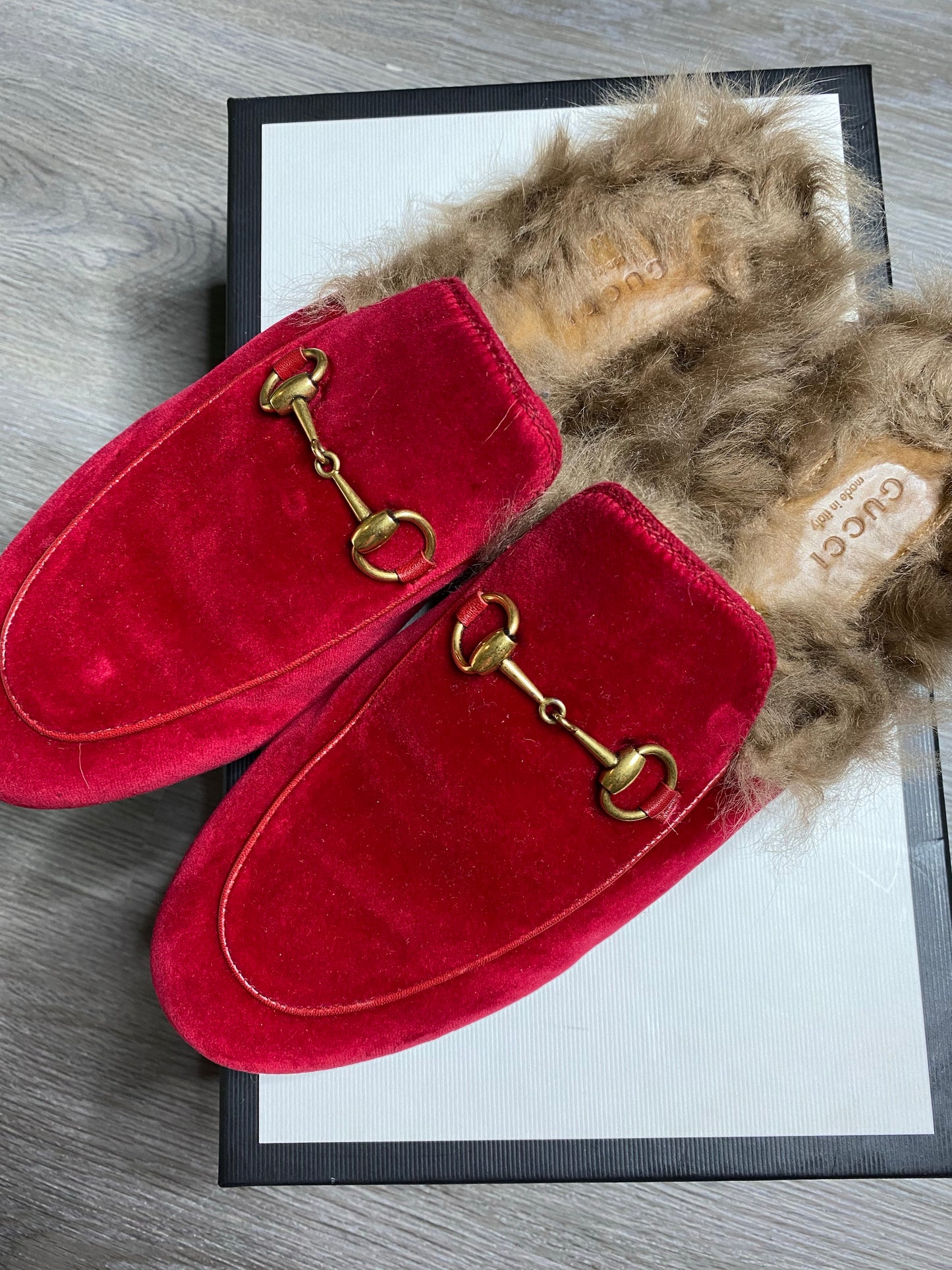 Gucci Velvet Slippers